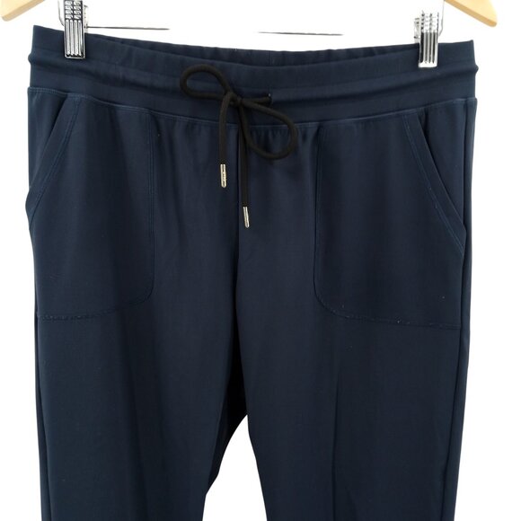 Zyia Everywhere Zipper Joggers Size M Active Blue Stretch Pockets Pants Workout - Picture 2 of 12
